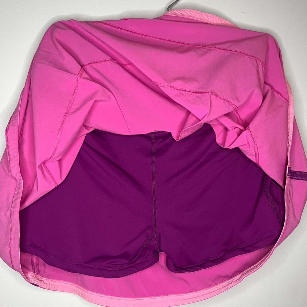 Lululemon 10 Pace Rival Skirt Paradise Pink Regal Plum Hot Pink Purple NWOT - Picture 3 of 7
